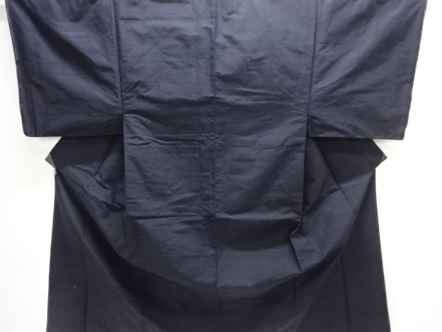 未使用品　手織り節紬男物着物(キングサイズ)